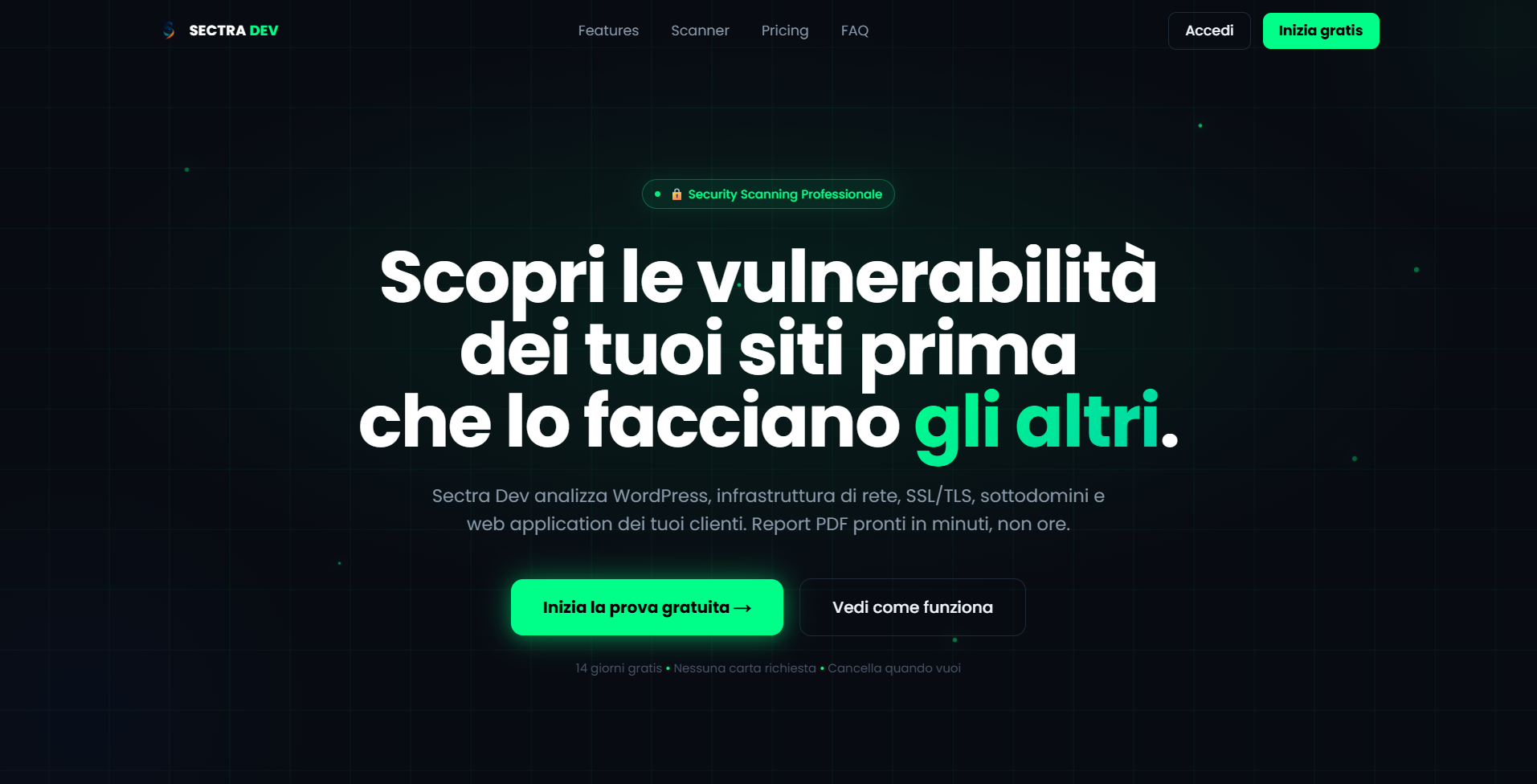 sectra.dev, la mia piattaforma di cybersecurity